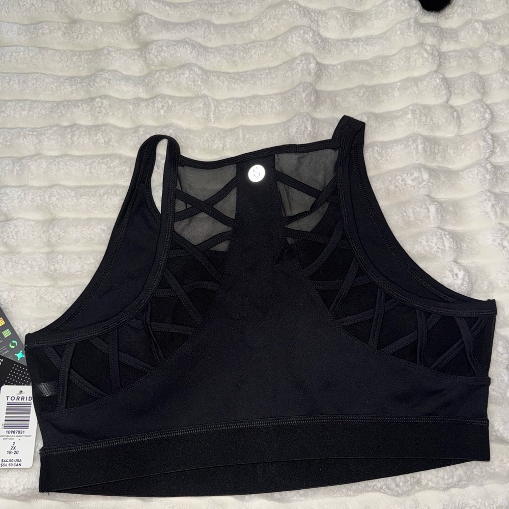 Torrid Black Mesh Back Sports Bra - Picture 2 of 3